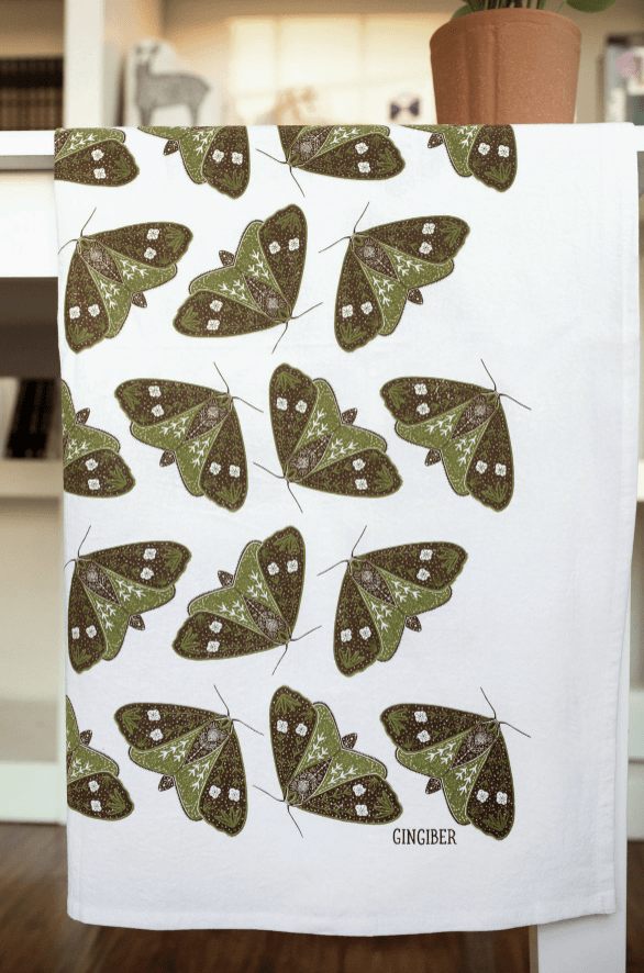 Moths Tea Towel - Flea Boutiques