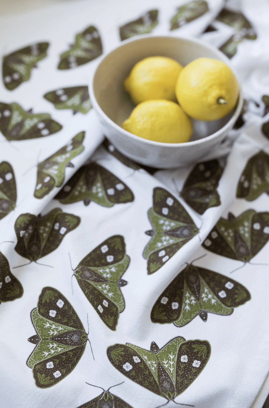 Moths Tea Towel - Flea Boutiques