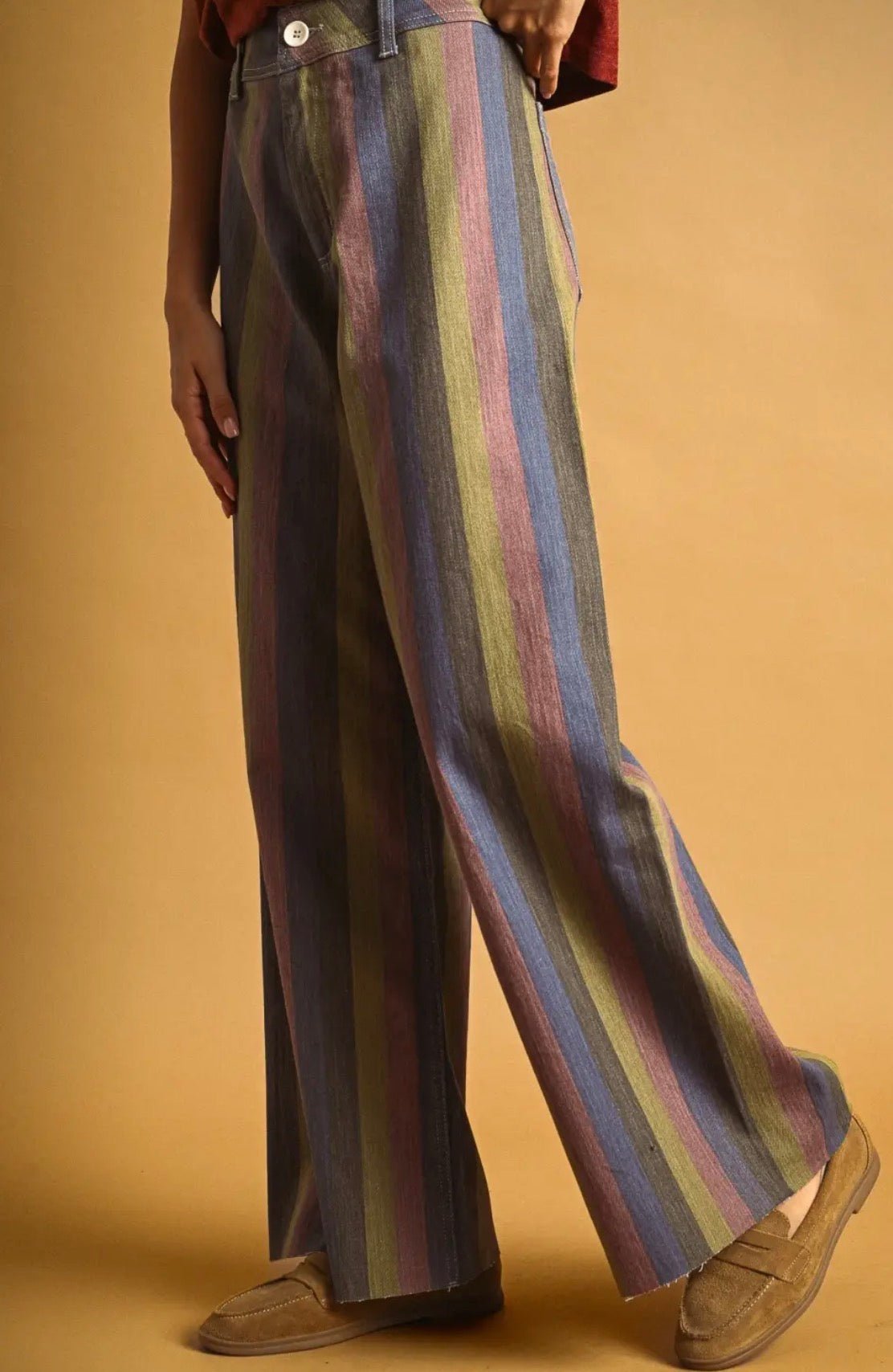 Multi Color Panel Pants - Flea Boutiques