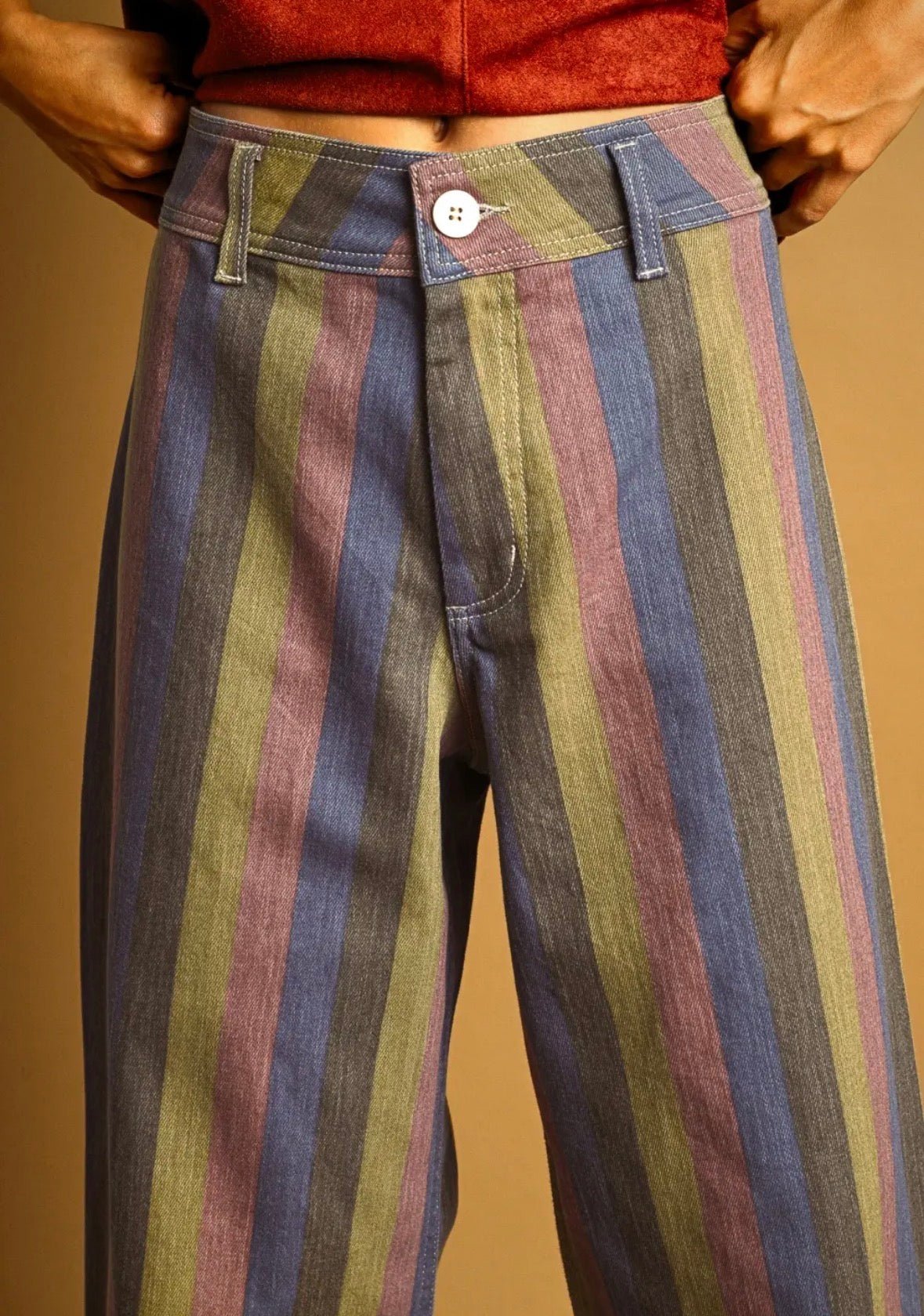 Multi Color Panel Pants - Flea Boutiques