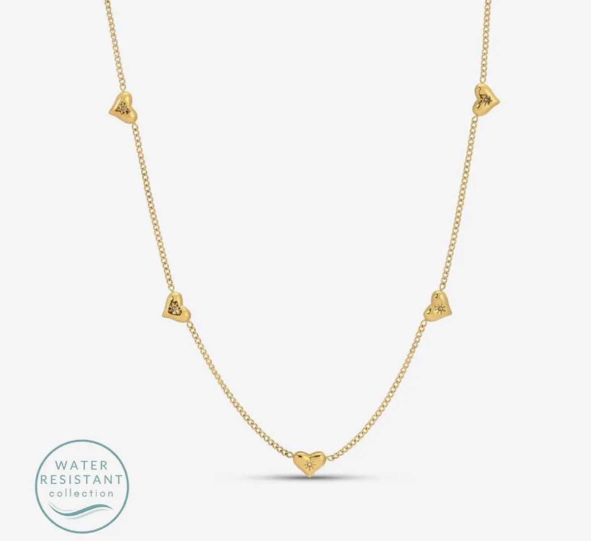 Multi - Heart Collar Necklace - Flea Boutiques
