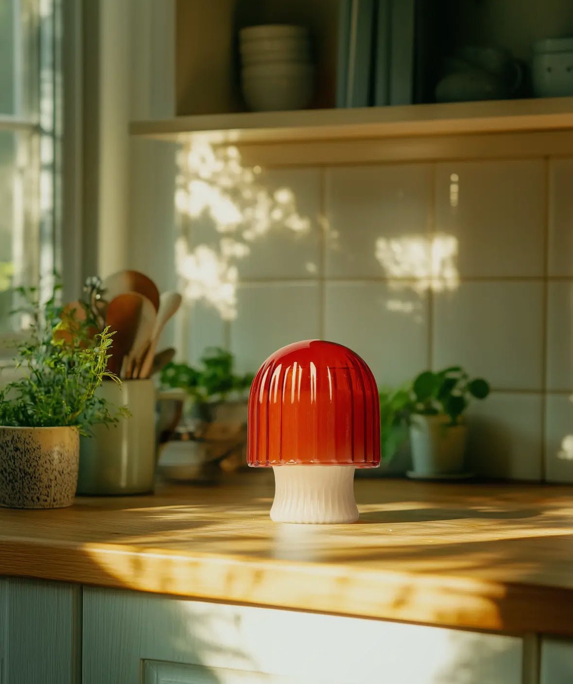 Mushroom Glass Candle - Flea Boutiques