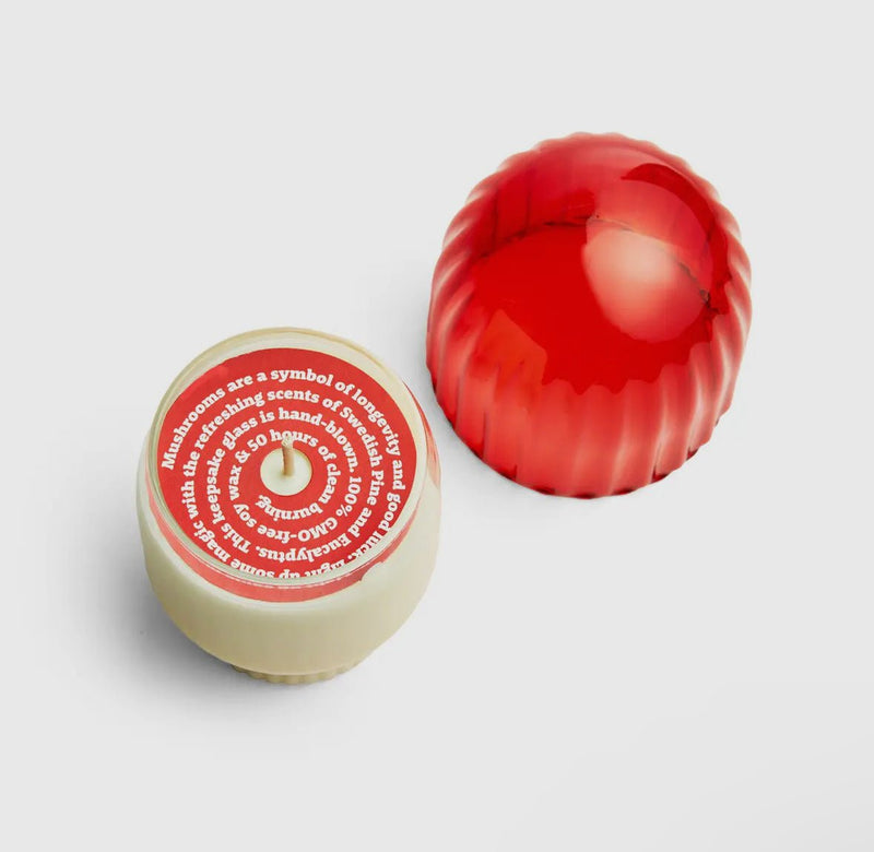 Mushroom Glass Candle - Flea Boutiques