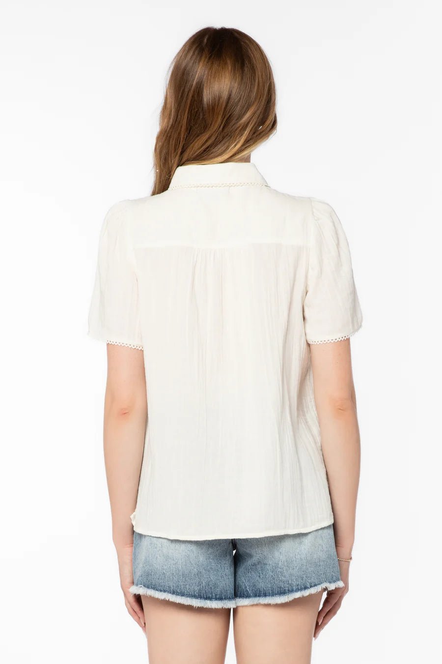 Nadette Short Sleeve Blouse - Flea Boutiques