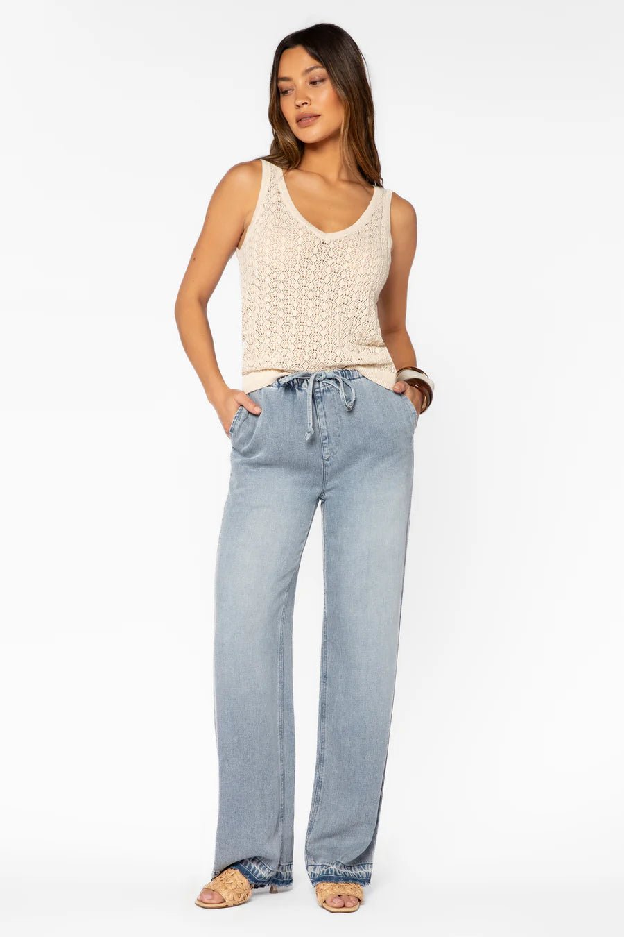 Nadia Double V-Neck Sweater - Flea Boutiques