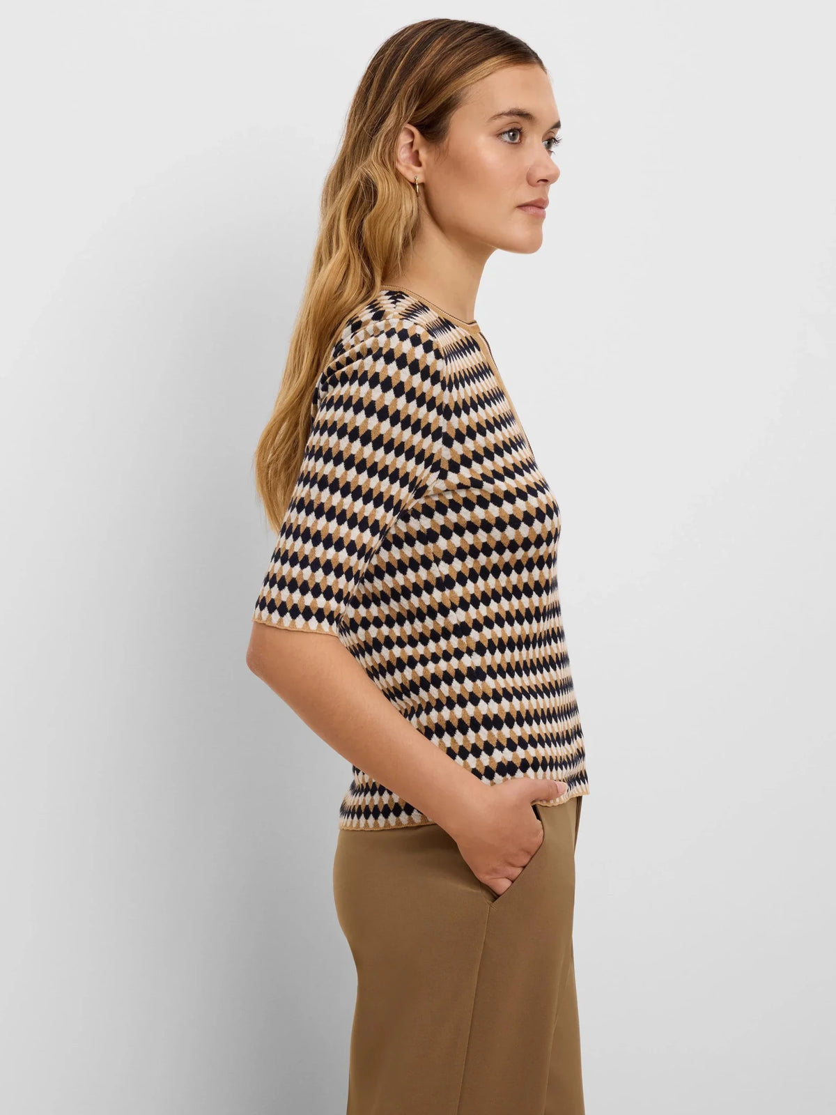 Nic + Zoe Angled Jacquard Sweater - Flea Boutiques