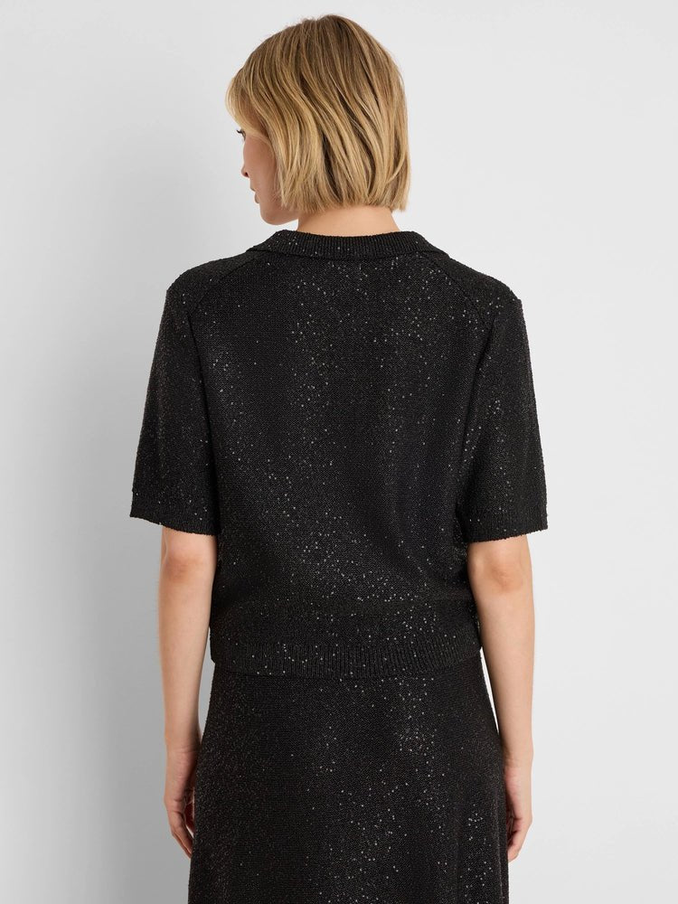 Nic + Zoe Anytime Sequin Polo - Flea Boutiques