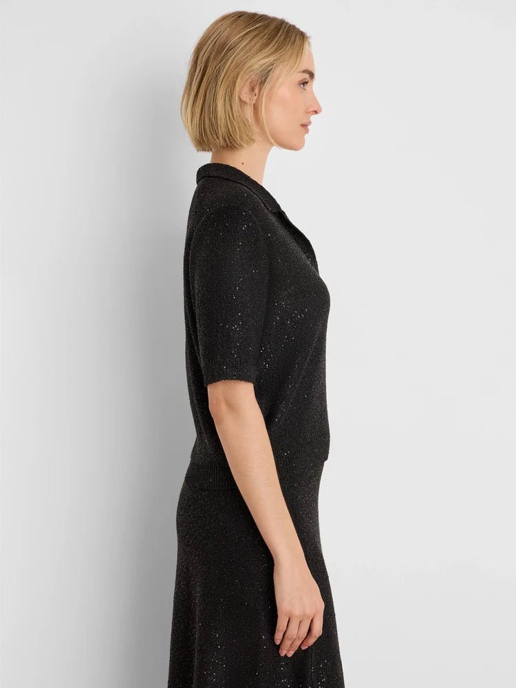 Nic + Zoe Anytime Sequin Polo - Flea Boutiques