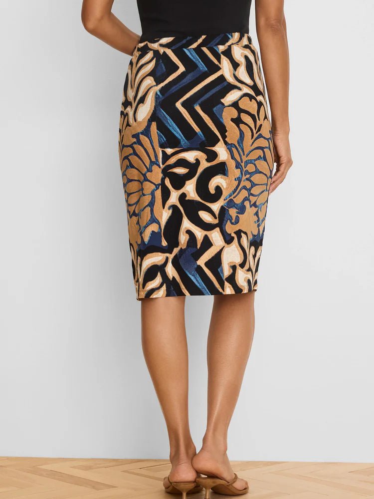 Nic + Zoe Deco Blooms Knit Skirt - Flea Boutiques