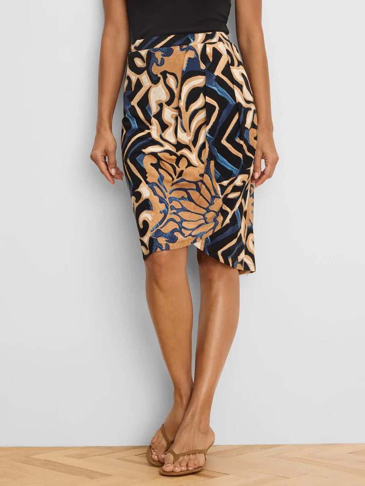 Nic + Zoe Deco Blooms Knit Skirt - Flea Boutiques