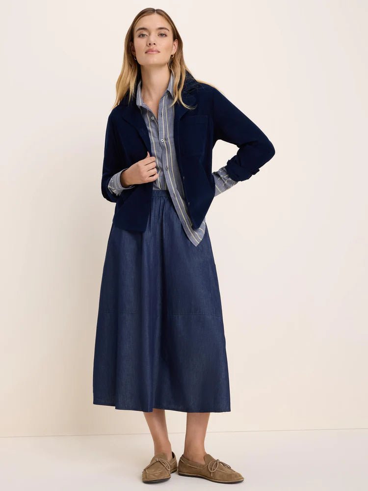 Nic + Zoe Drapey Denim Cargo Skirt - Flea Boutiques