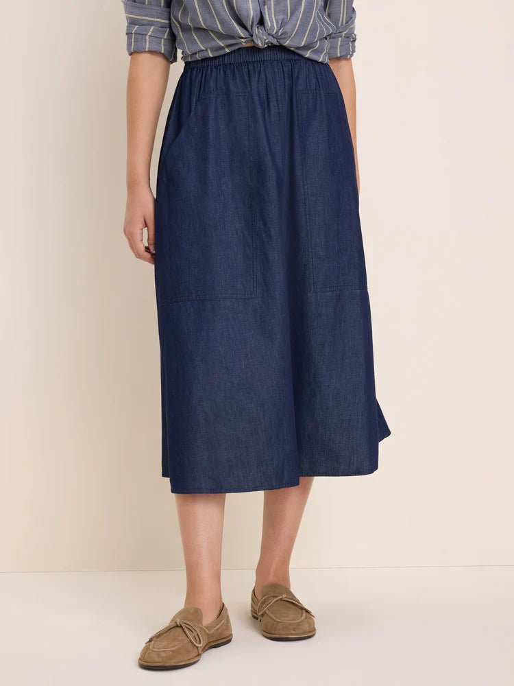 Nic + Zoe Drapey Denim Cargo Skirt - Flea Boutiques
