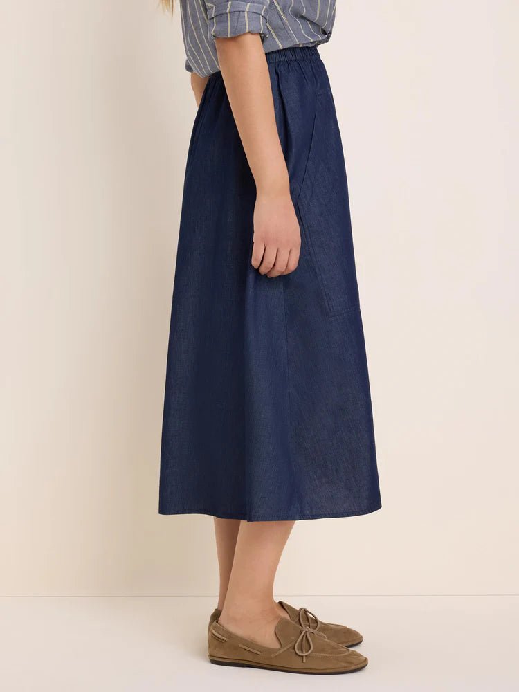 Nic + Zoe Drapey Denim Cargo Skirt - Flea Boutiques