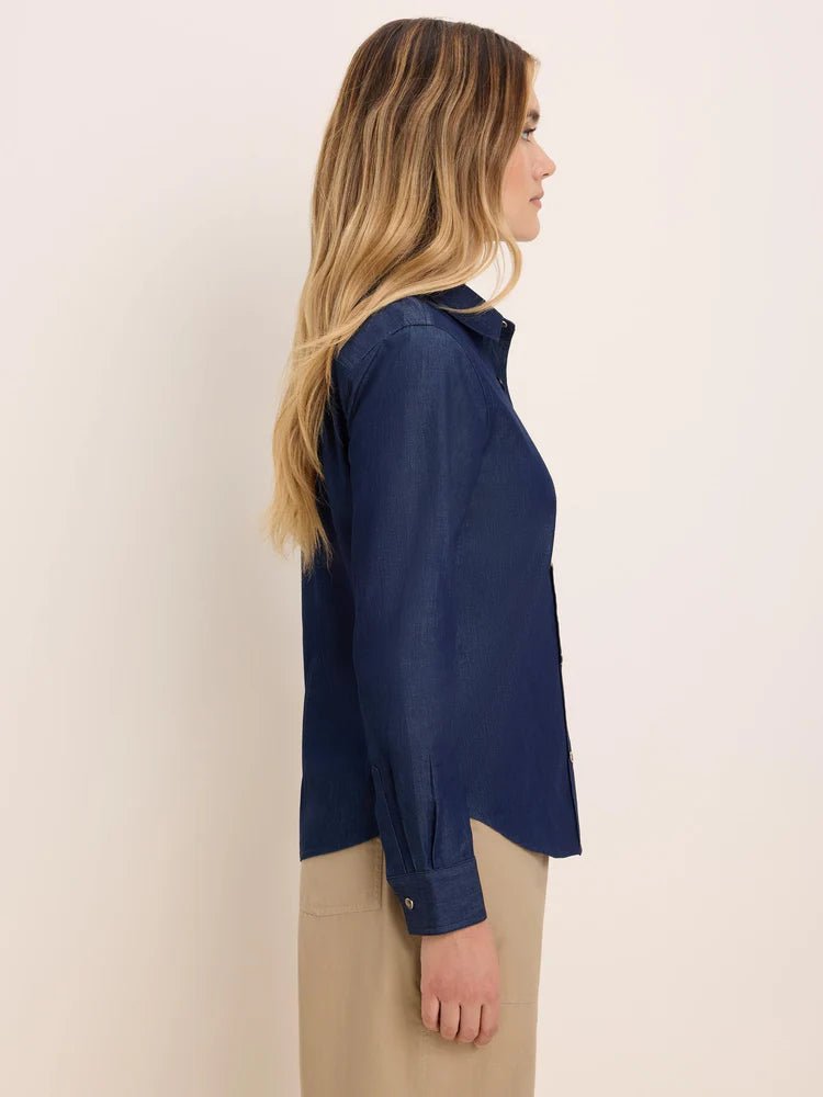 Nic + Zoe Drapey Denim Shirt - Flea Boutiques