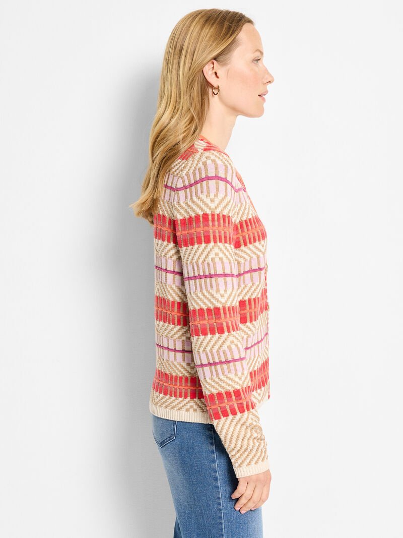 Nic + Zoe Energizer Jacquard Cardigan - Flea Boutiques