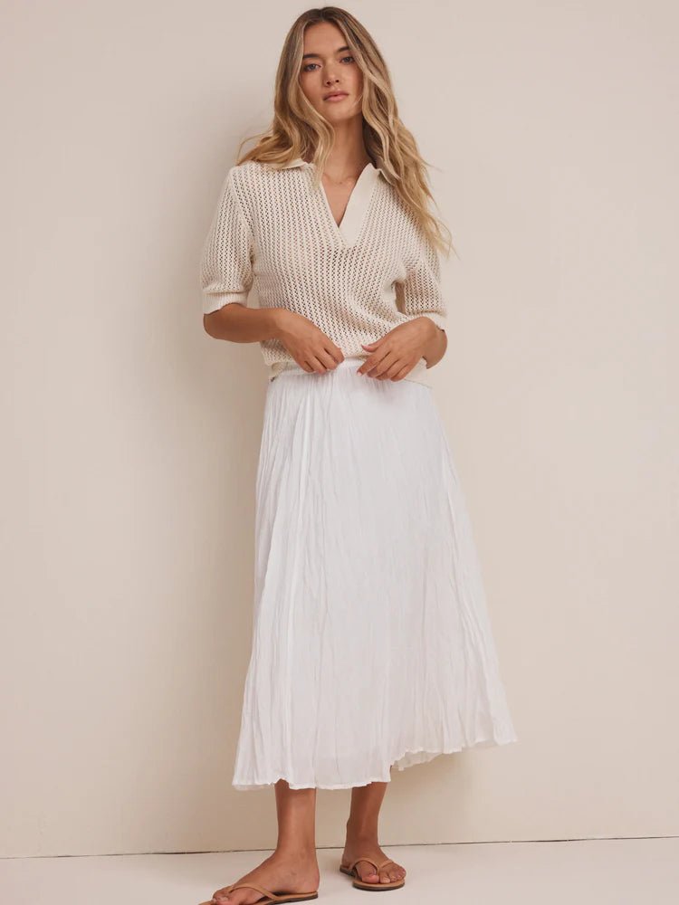 Nic + Zoe Mesh Polo Sweater - Flea Boutiques
