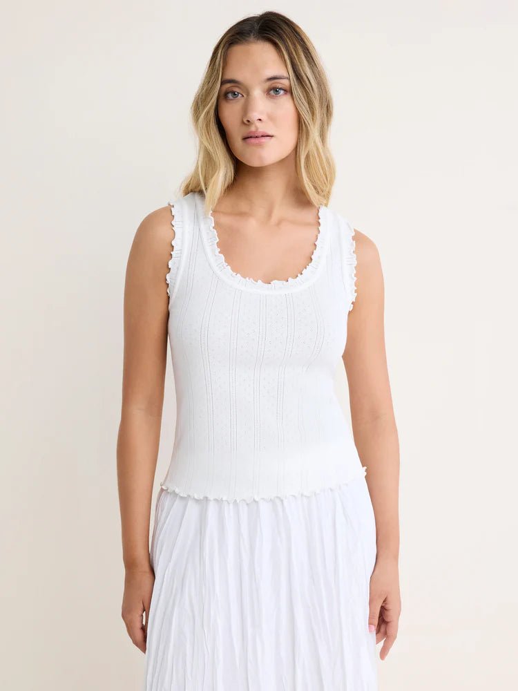 Nic + Zoe Pointelle Rib Ella Tee - Flea Boutiques
