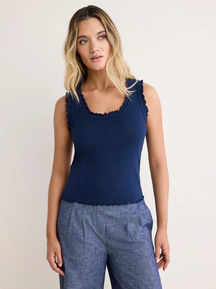 Nic + Zoe Pointelle Rib Ella Tee - Flea Boutiques