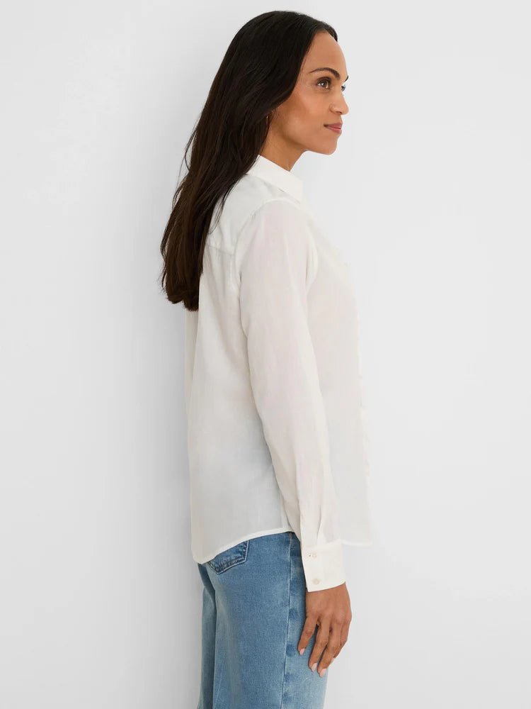 Nic & Zoe Ruffled Cotton Shirt - Flea Boutiques
