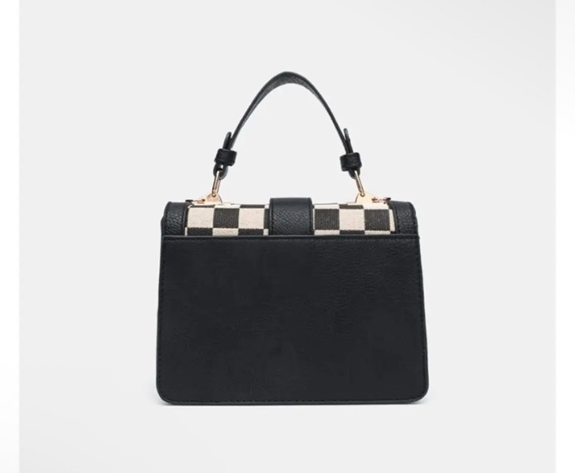 Nora Checkered Top Handle Bag - Flea Boutiques