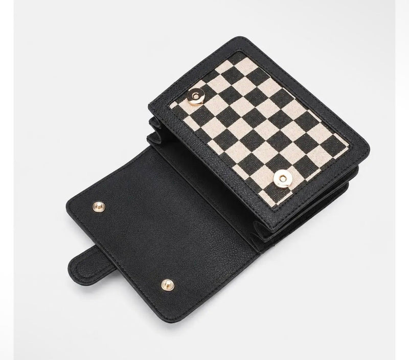 Nora Checkered Top Handle Bag - Flea Boutiques