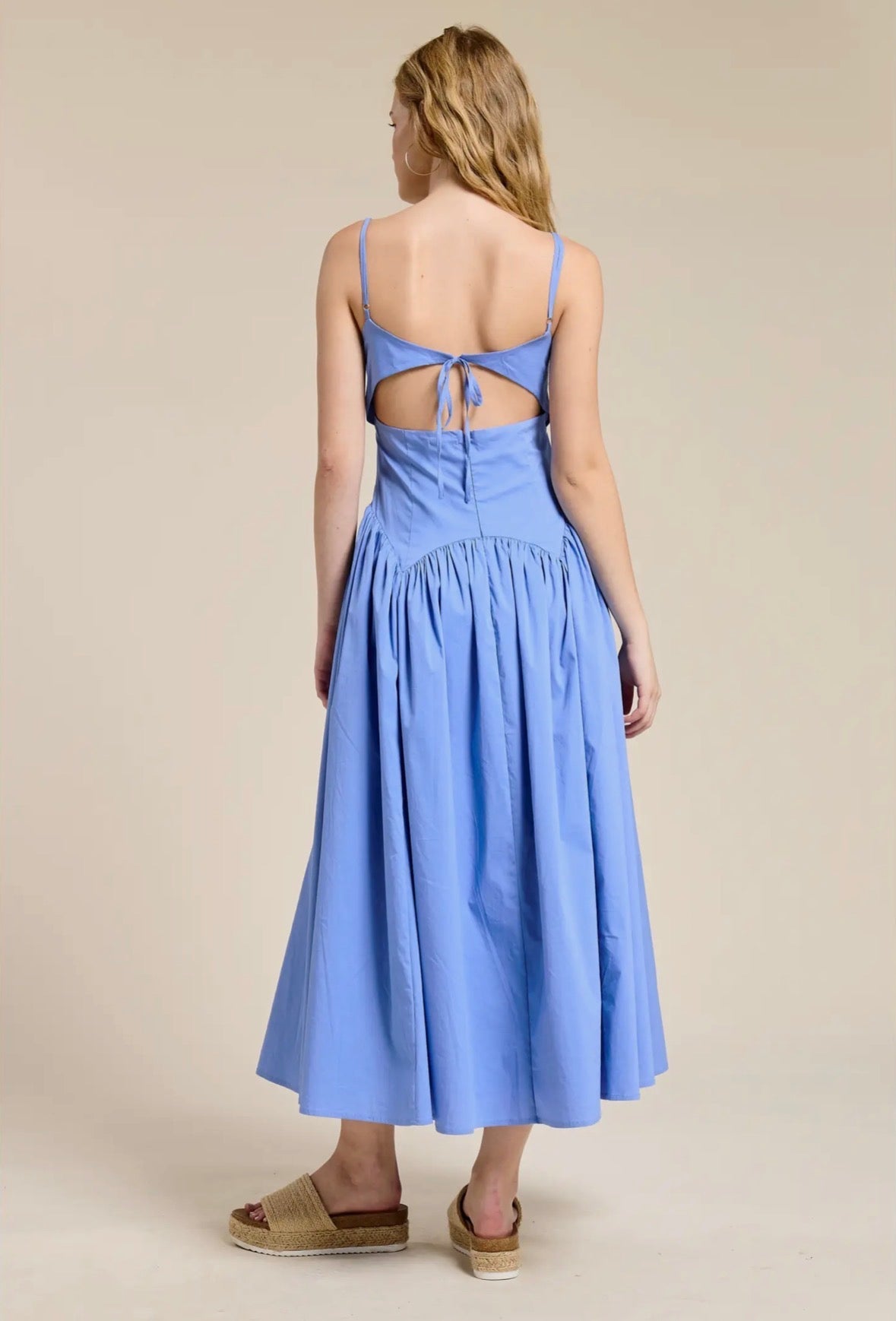 Ocean Muse Embroidered Midi dress - Flea Boutiques