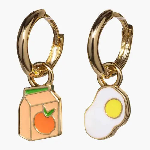 Juice Box & Egg Earrings
