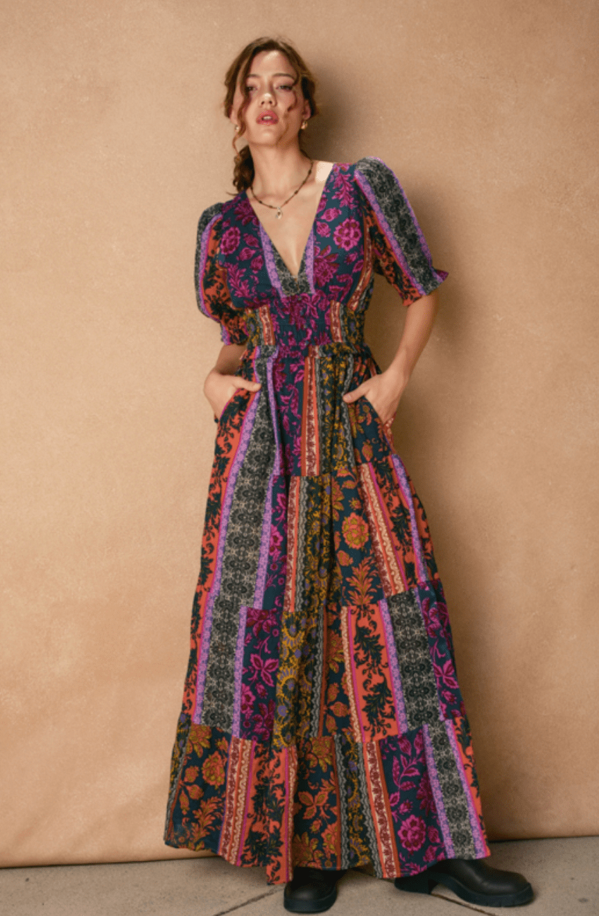 On The Road Cinched Waist Dress - Flea Boutiques