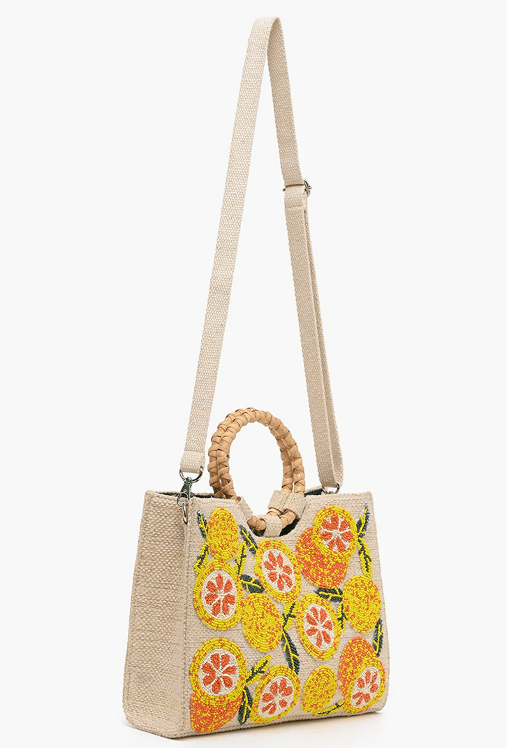 Orange Beaded Shoulder Bag - Flea Boutiques