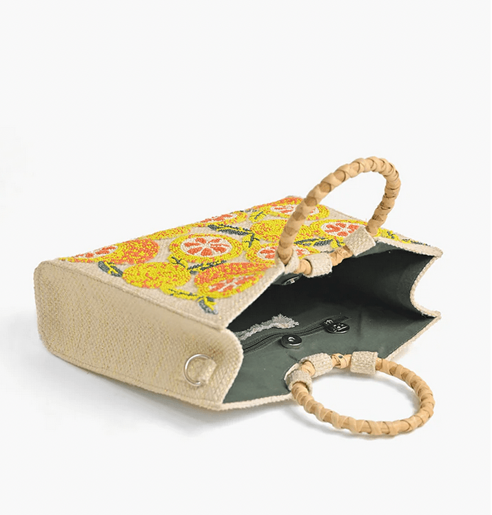 Orange Beaded Shoulder Bag - Flea Boutiques