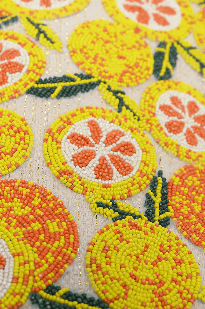 Orange Beaded Shoulder Bag - Flea Boutiques