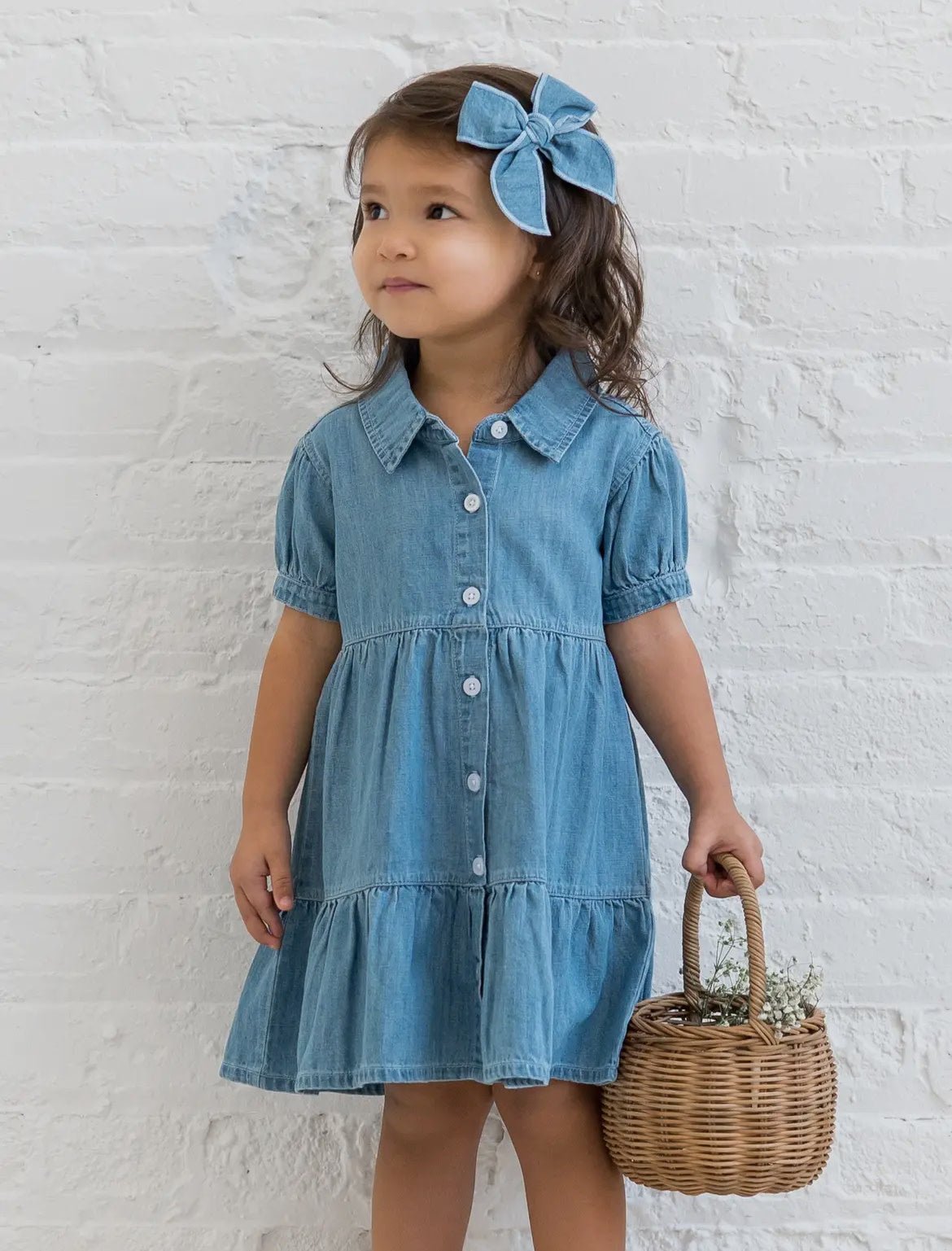 Organic Chambray Shirt Dress - Flea Boutiques