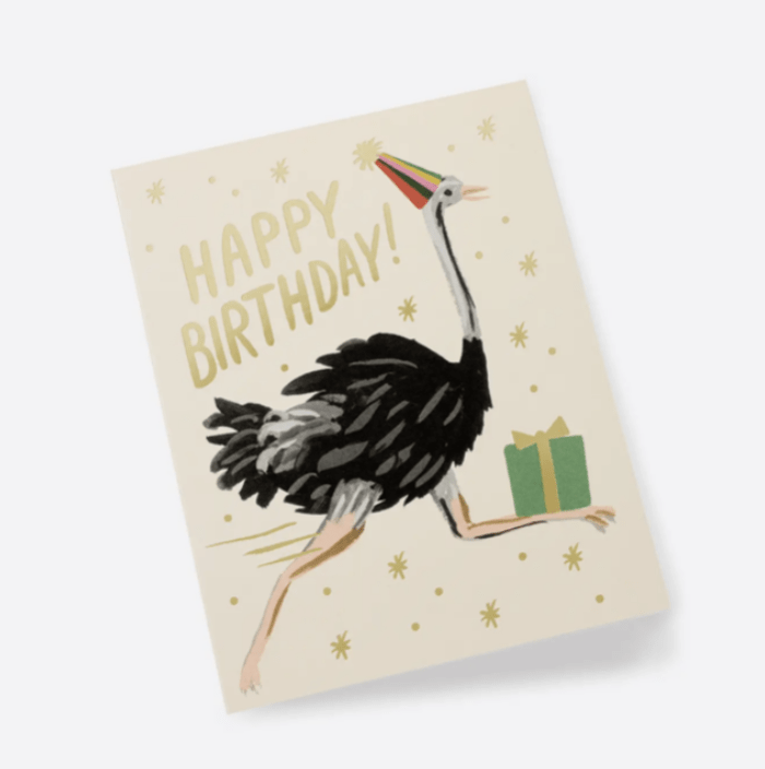 Ostrich Birthday Card - Flea Boutiques