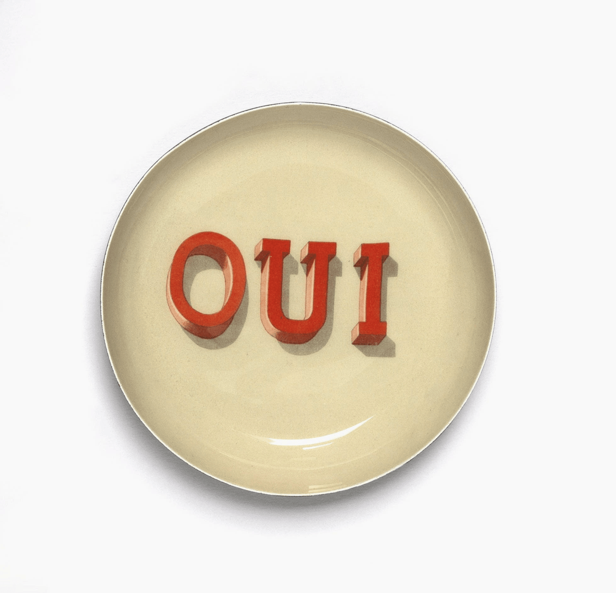 Oui Enamel Printed Tray - Flea Boutiques