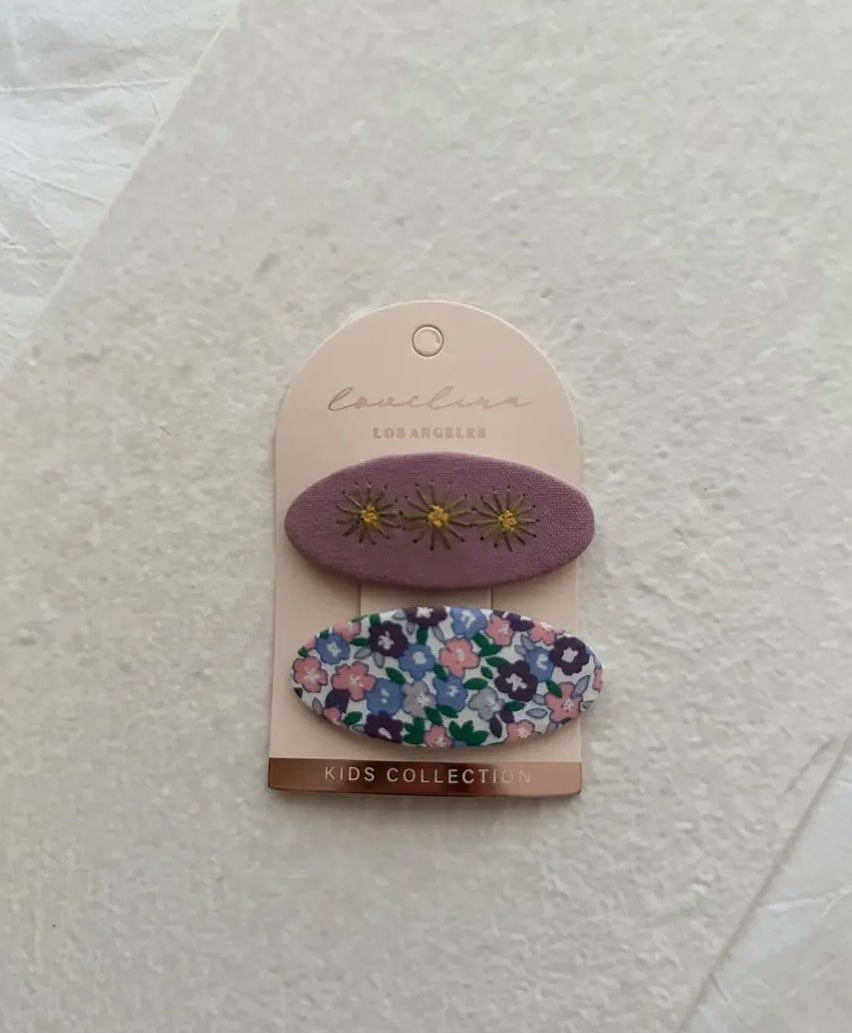 Oval Flower Hair Clip Set - Flea Boutiques