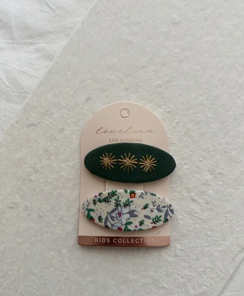 Oval Flower Hair Clip Set - Flea Boutiques