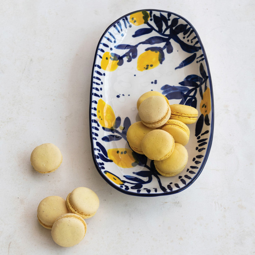 Oval Platter with Lemons