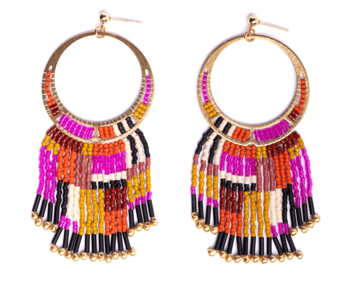 Painted Desert Fringe Earrings - Flea Boutiques