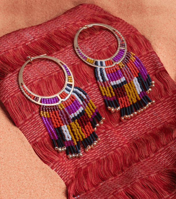 Painted Desert Fringe Earrings - Flea Boutiques