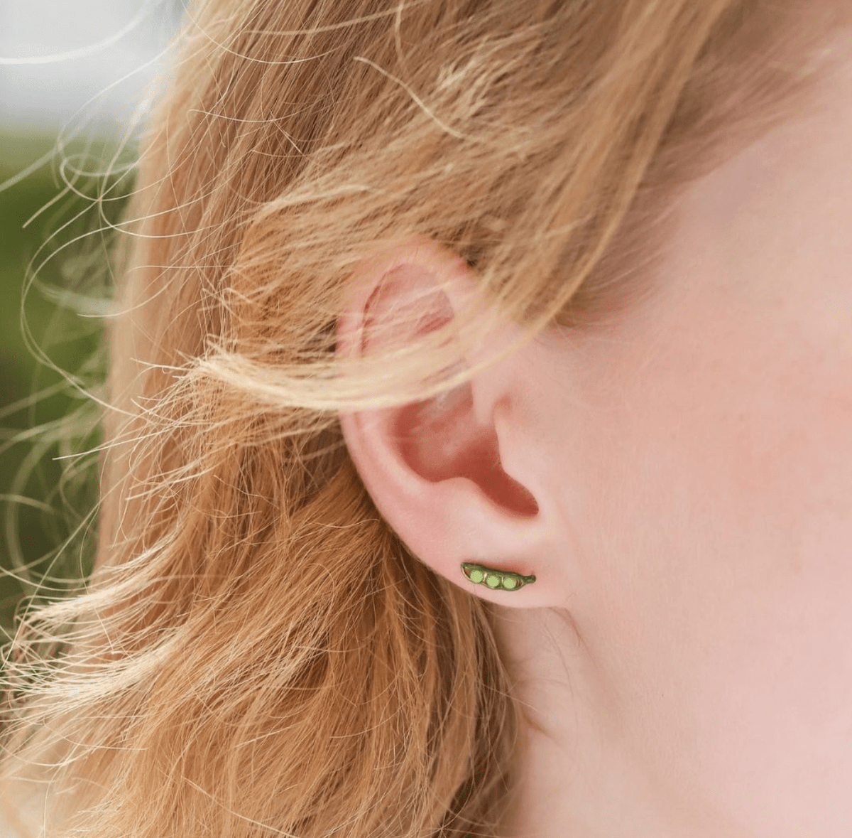 Pea Pod Post Earrings - Flea Boutiques