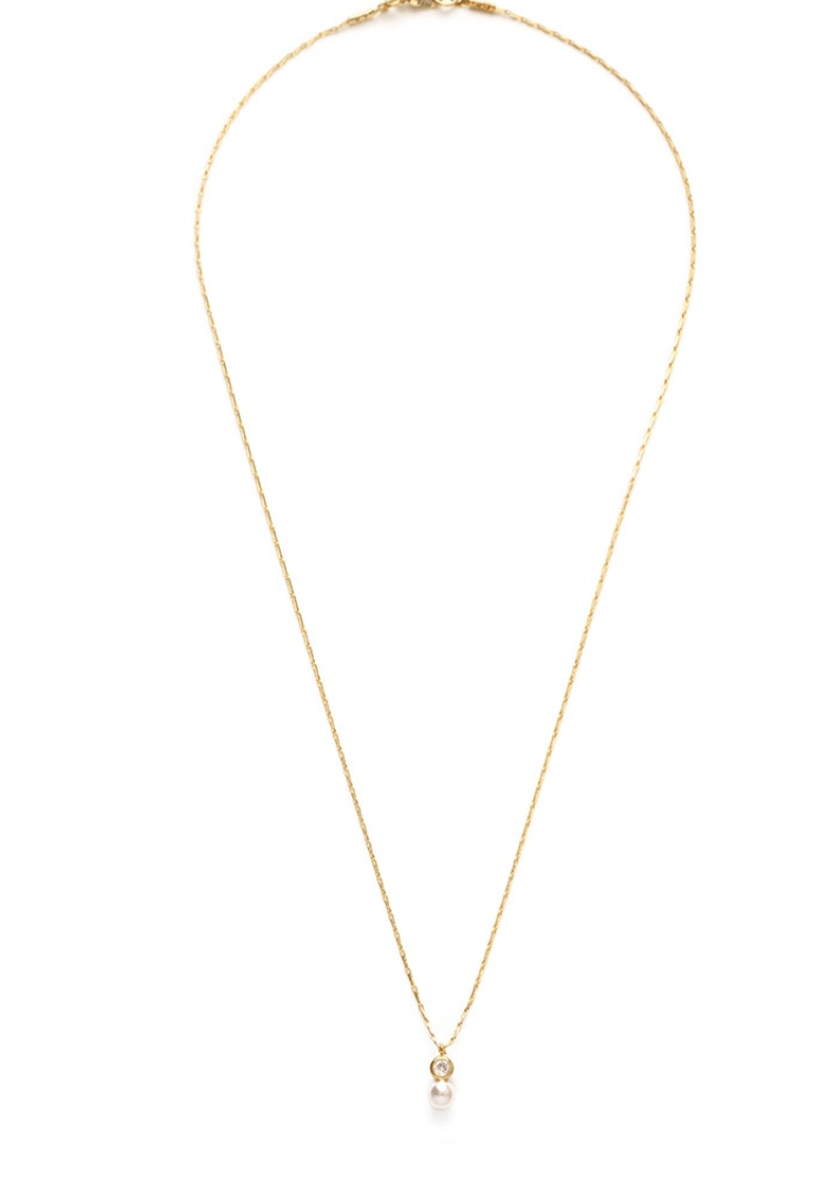 Pearl & Crystal Necklace - Flea Boutiques