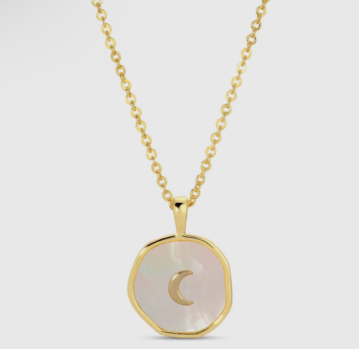 Pendant w Shell + Moon - Flea Boutiques