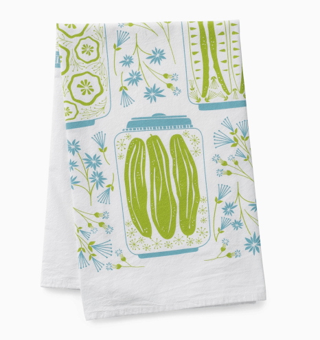 Pickles + Petals Tea Towel - Flea Boutiques