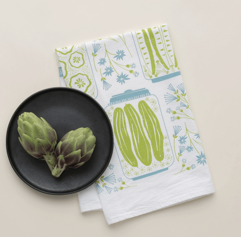 Pickles + Petals Tea Towel - Flea Boutiques
