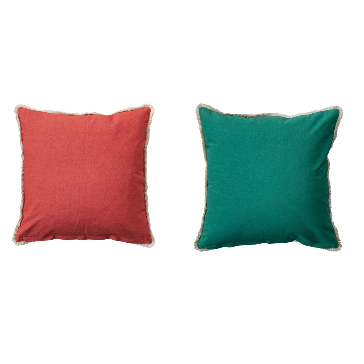 Pillow w/ Flowers & Fringe - Flea Boutiques