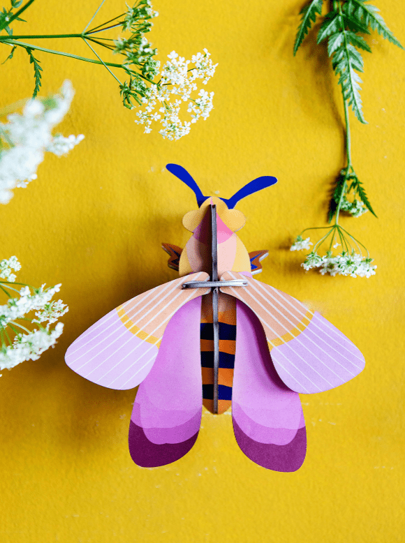 Pink Bee Wall Art - Flea Boutiques