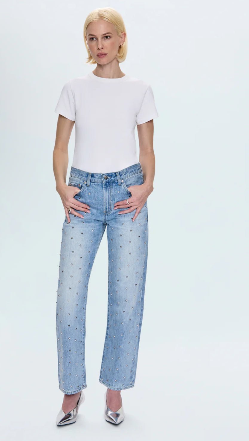 Pistola Lexi Mid Rise Bowed Straight - Flea Boutiques