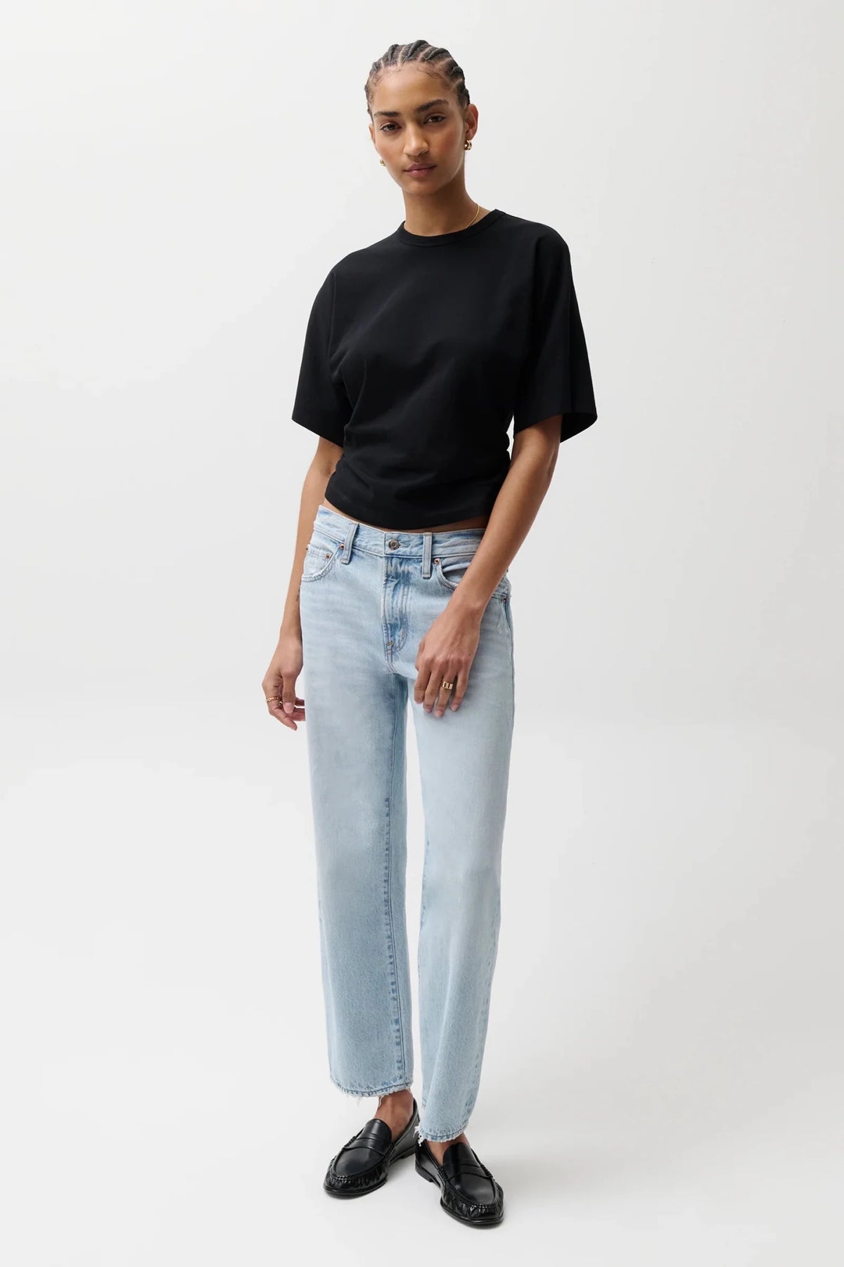 Pistola Lexi Mid Rise Bowed Straight - Flea Boutiques
