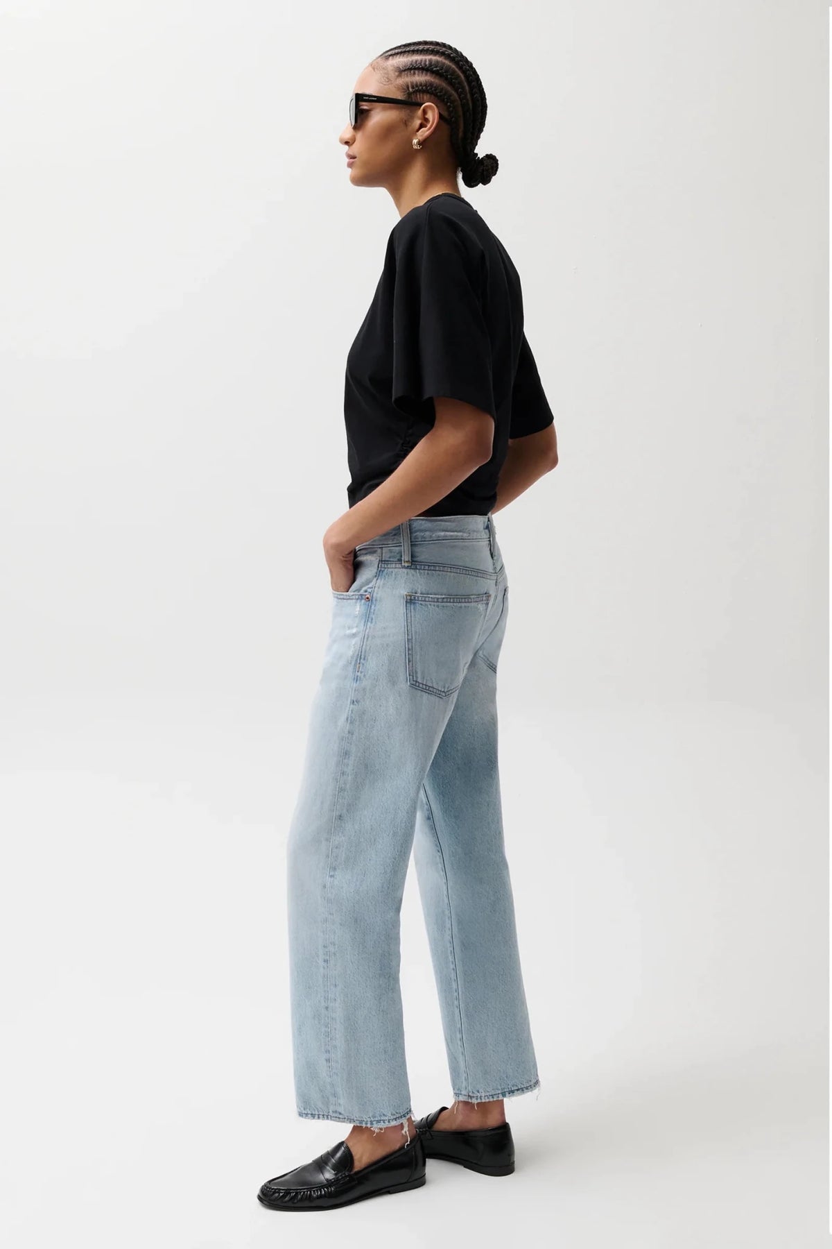 Pistola Lexi Mid Rise Bowed Straight - Flea Boutiques