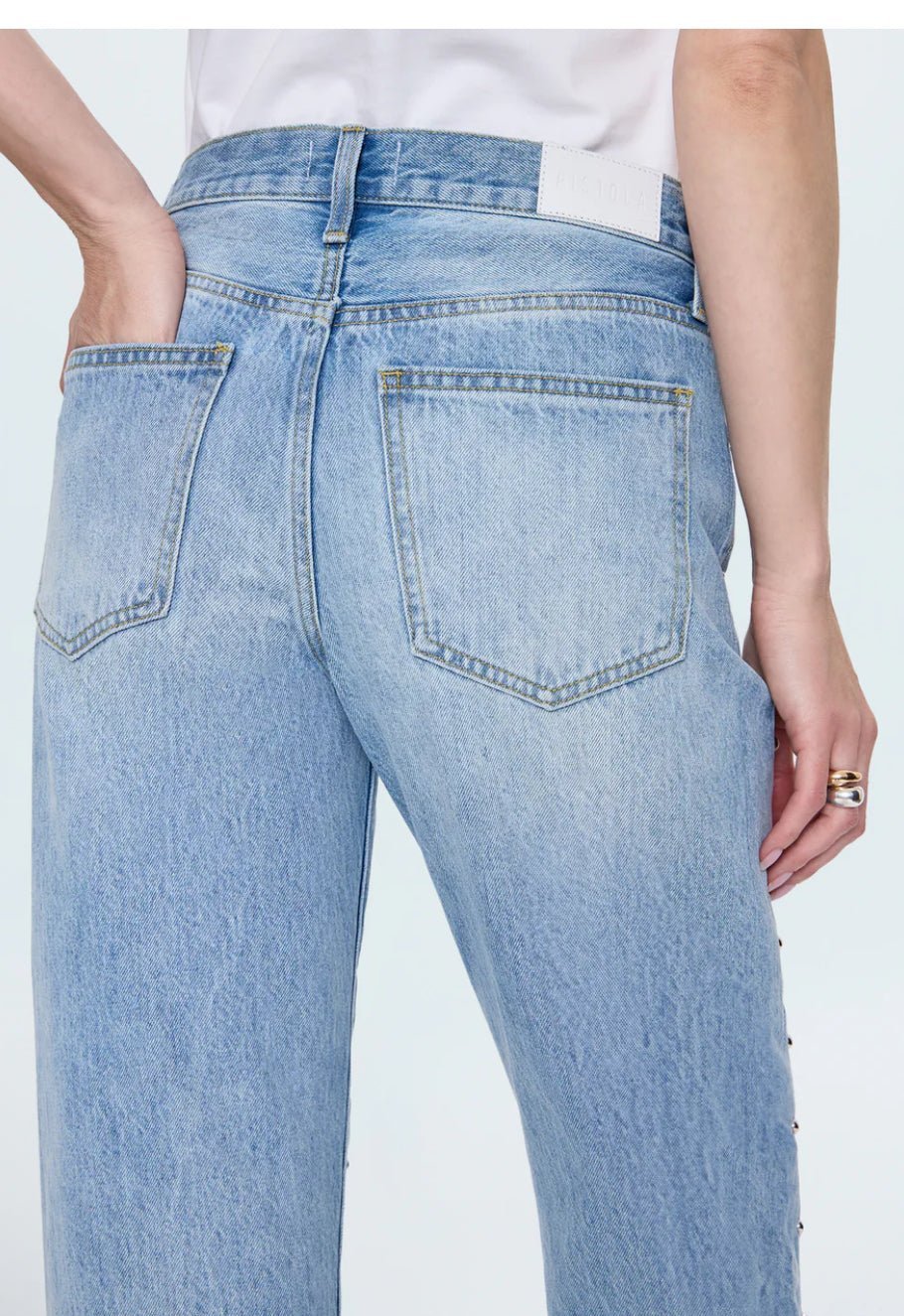 Pistola Lexi Mid Rise Bowed Straight - Flea Boutiques